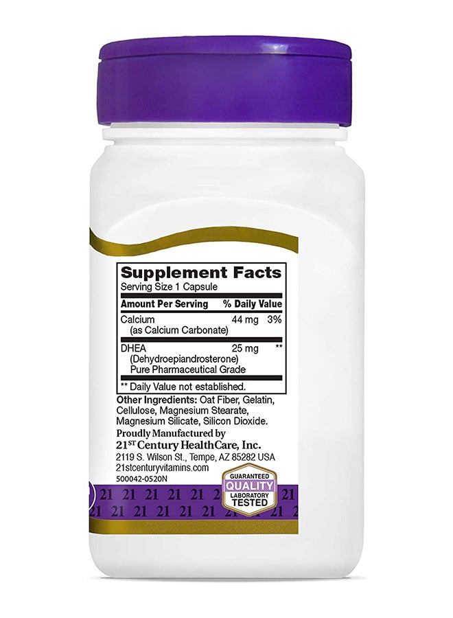 21st Century DHEA Dietary Supplement 25mg - 90 Capsules - Image 3